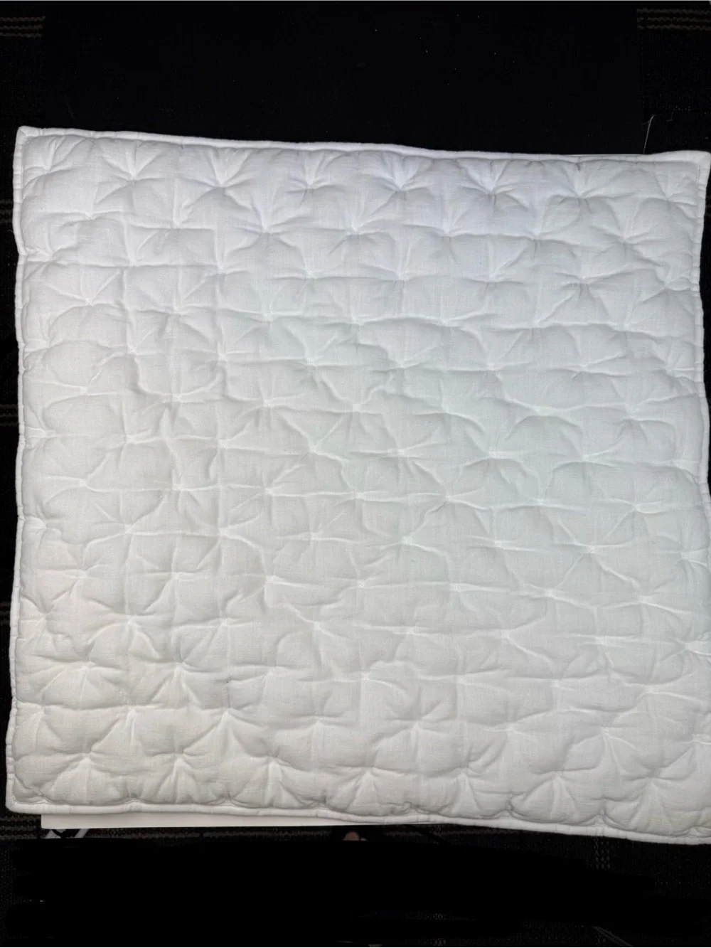 POTTERY BARN Euro Sham White Quilted pillow cover